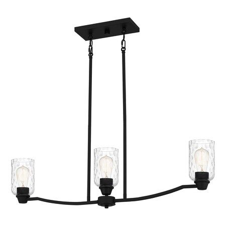 Quoizel Acacia 3-Light Matte Black Island Light ACA335MBK